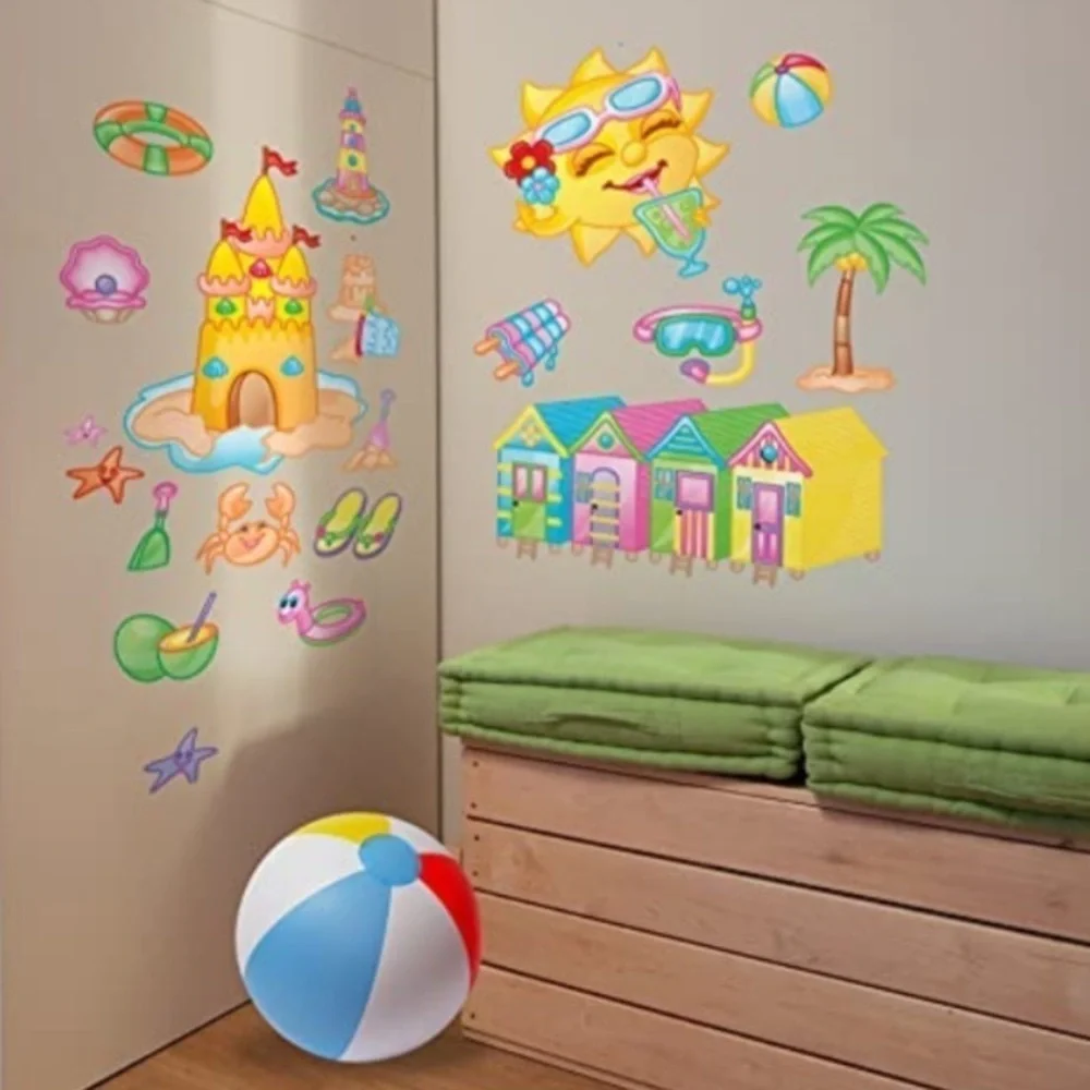 Walltoons Vinyl Beach Wall Decals 26 Stickers